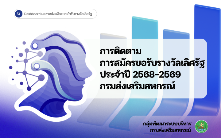 การติดตามการสมัครขอรับรางวัลเลิศรัฐ ประจำปี 2568–2569  กรมส่งเสริมสหกรณ์
